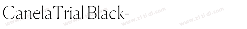 CanelaTrial Black字体转换